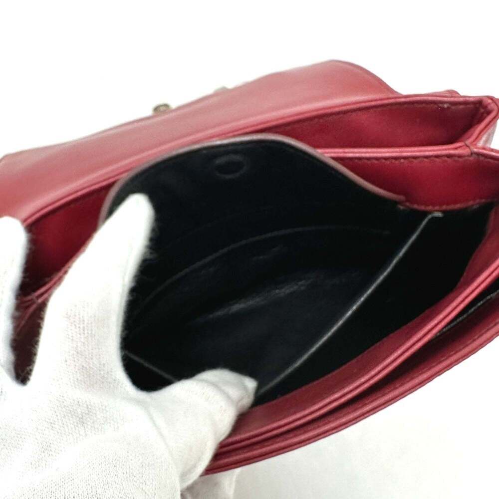 PRADA Red Leather Shoulder Bag - Picture 15 of 16